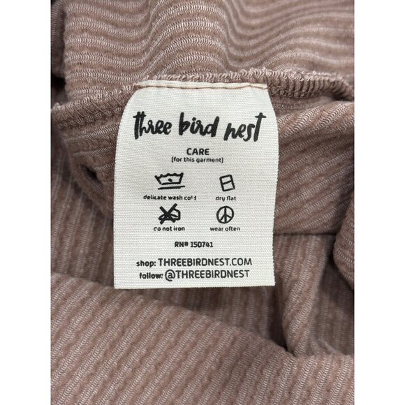 Three Bird Nest Womens Maxi Dress Ribbed Short Sleeve Pockets Size L NEW - Picture 7 of 7